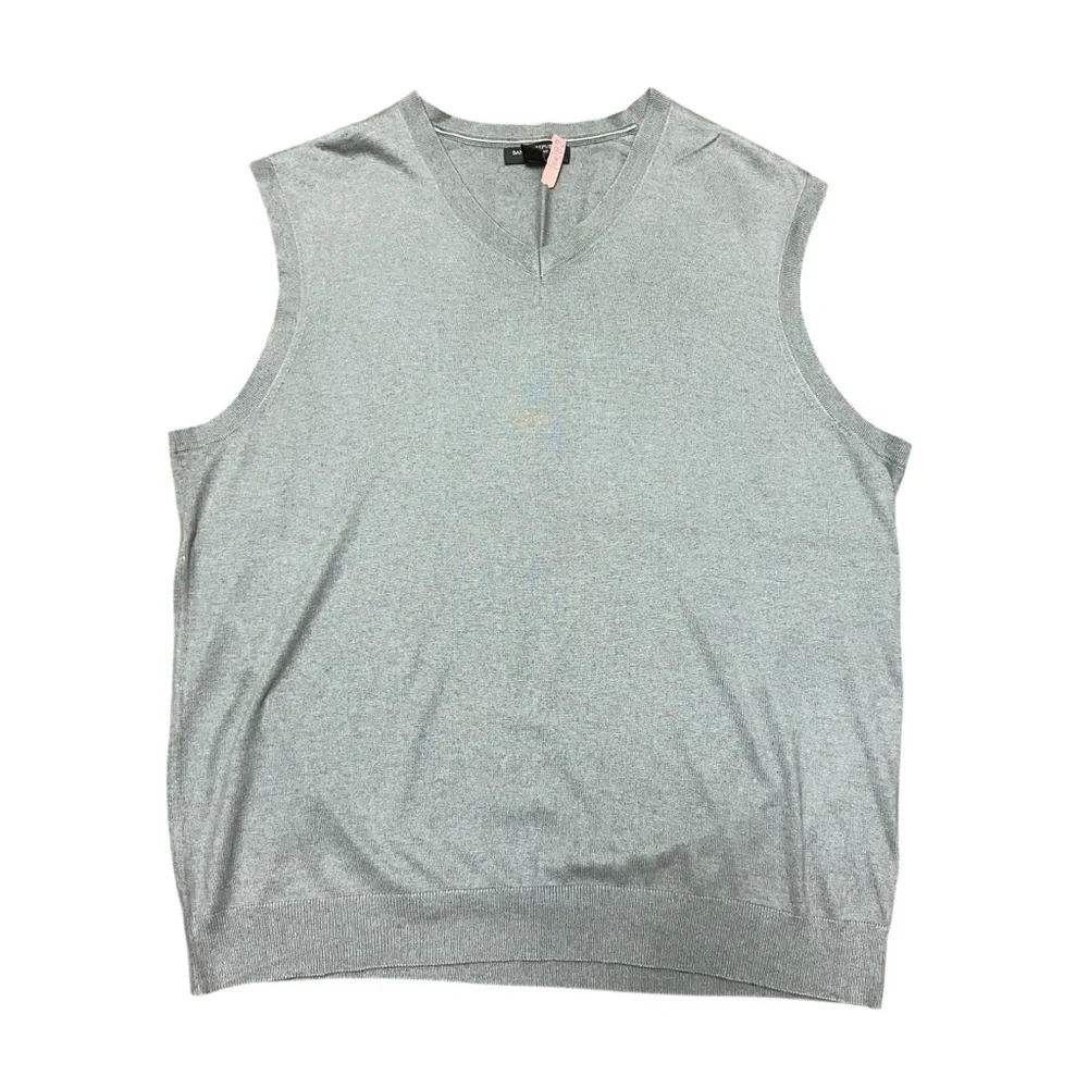 Banana Republic Luxury Blend Men’s Vest Gray Size XL Silk Cashmere Classic Work